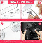 Acrylic Bird Feeder With Suction Cups