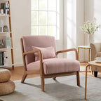 29*33*26 Inch  Wood Chair 105° Backrest Pillow