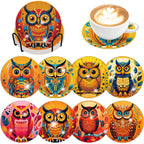8pcs Diamond Coasters/ Holder Kits
