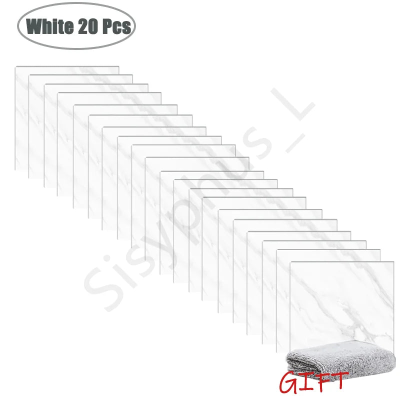 10-50Pcs Marble Wall Stickers