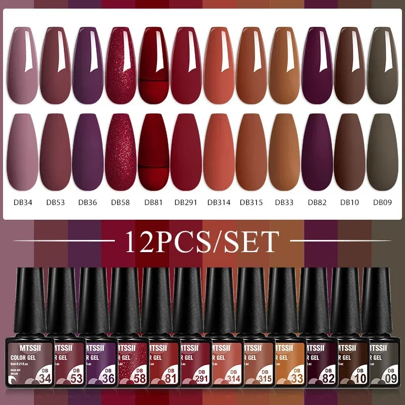 12pcs Gel Nail Polish Set