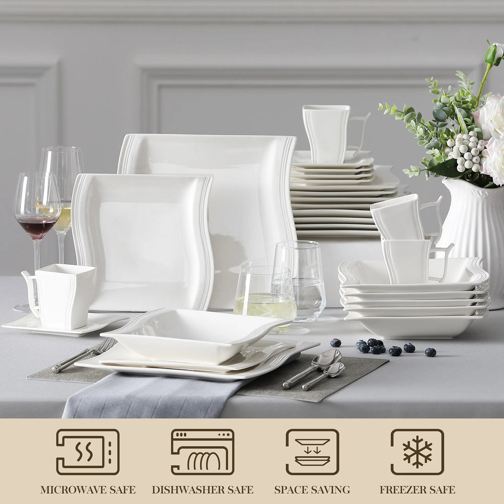 30/60 Pc. White Dinner Set / 12