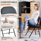 2 Leather Padded Folding  Chairs