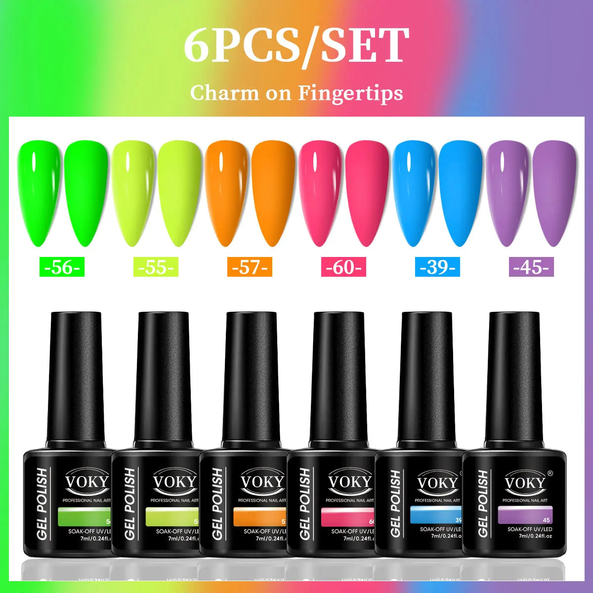 6-Piece Set of Nail Gel