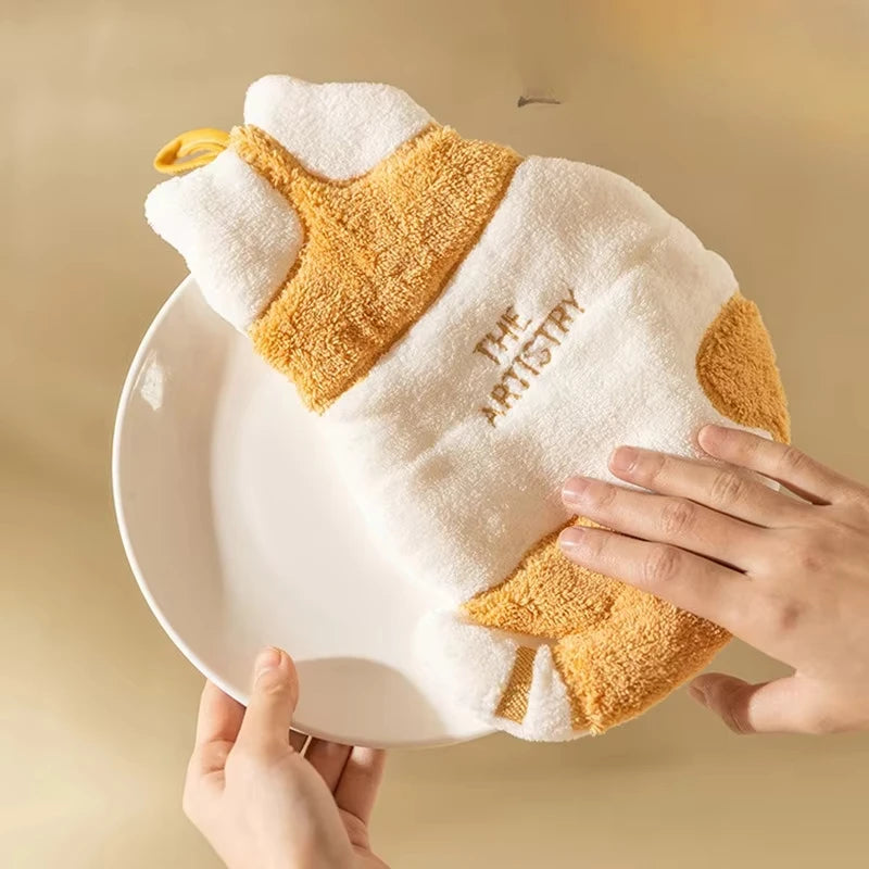 Cat Hanging Towel