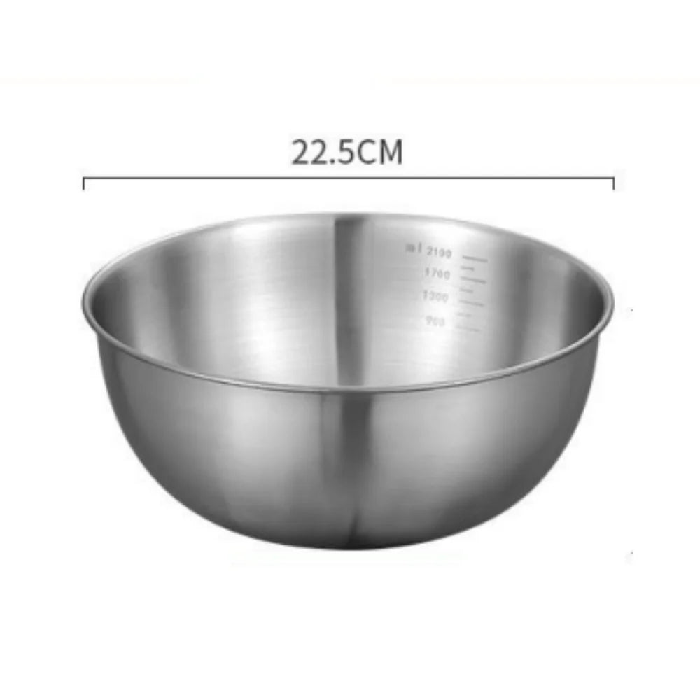 1-3 Stainless Steel Bowl Set with Scale