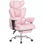 Adjustable Armrests Reclining Computer Office Chair / Footrest