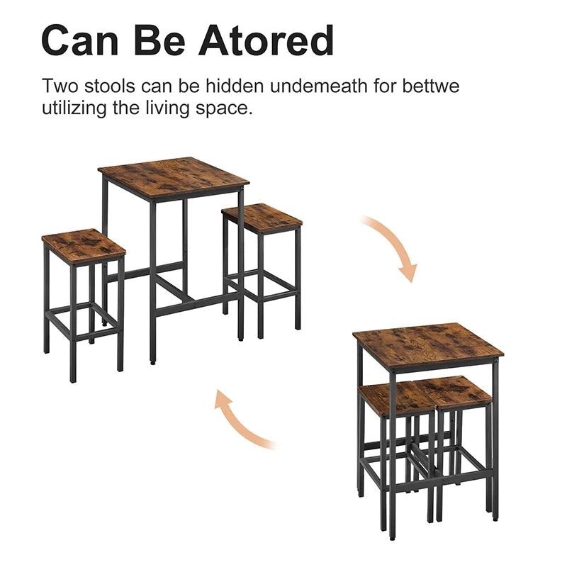 Square Table with 2 Chairs