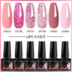 6pc Nail Gel Polish Set