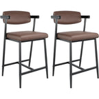 2PCS Counter Height Bar Stools Set