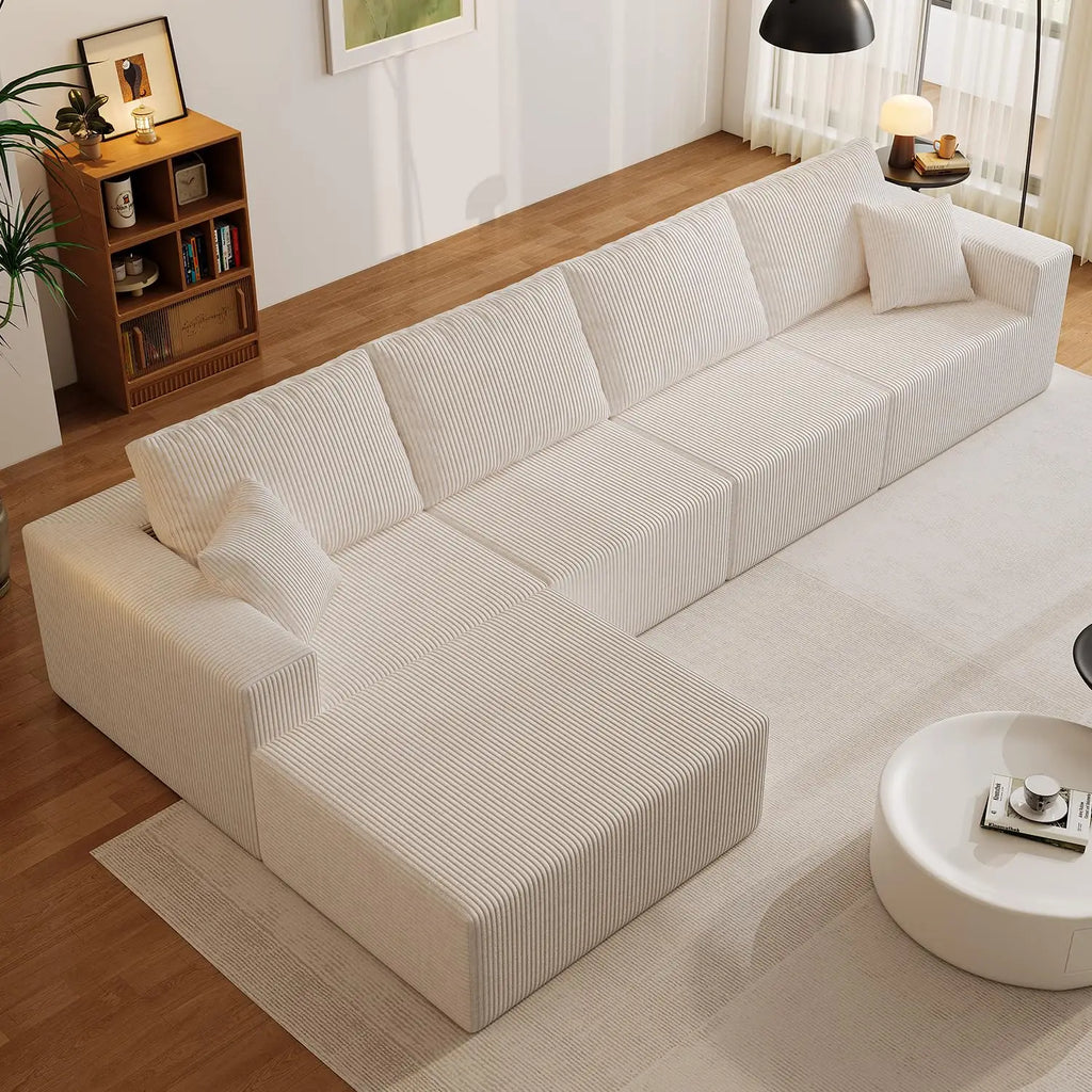 Sectional Sofa L-Shape  Black Customized