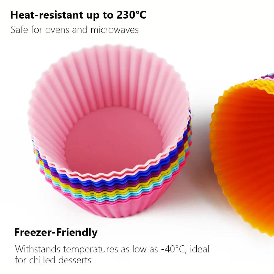12Pcs Silicone Cupcake Set