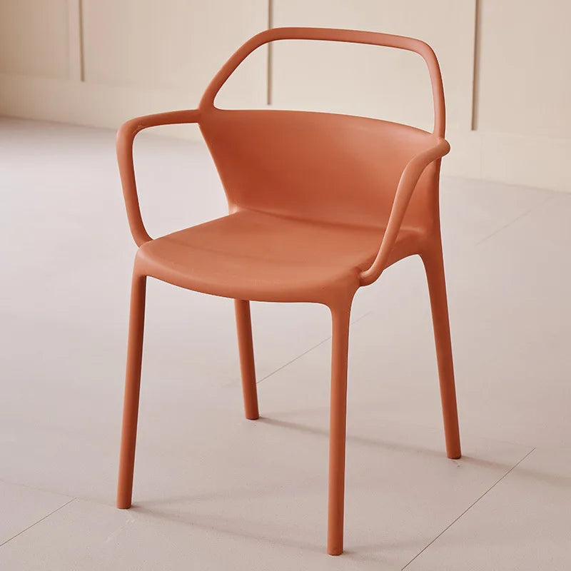 Plastic Dining Chairs, 4- Pack, Lightweight, Stackable