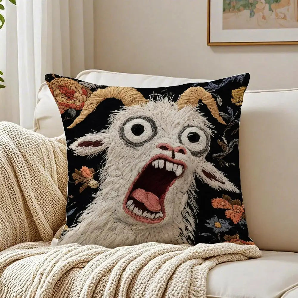 Screaming Goat Pillow Case