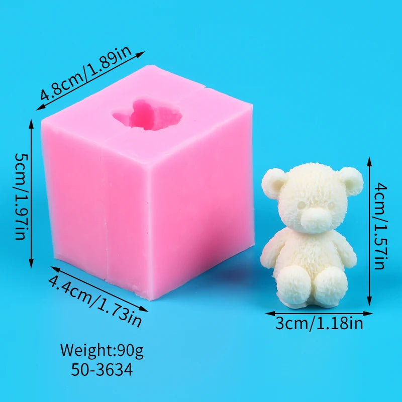 3D Bear Silicone Mold