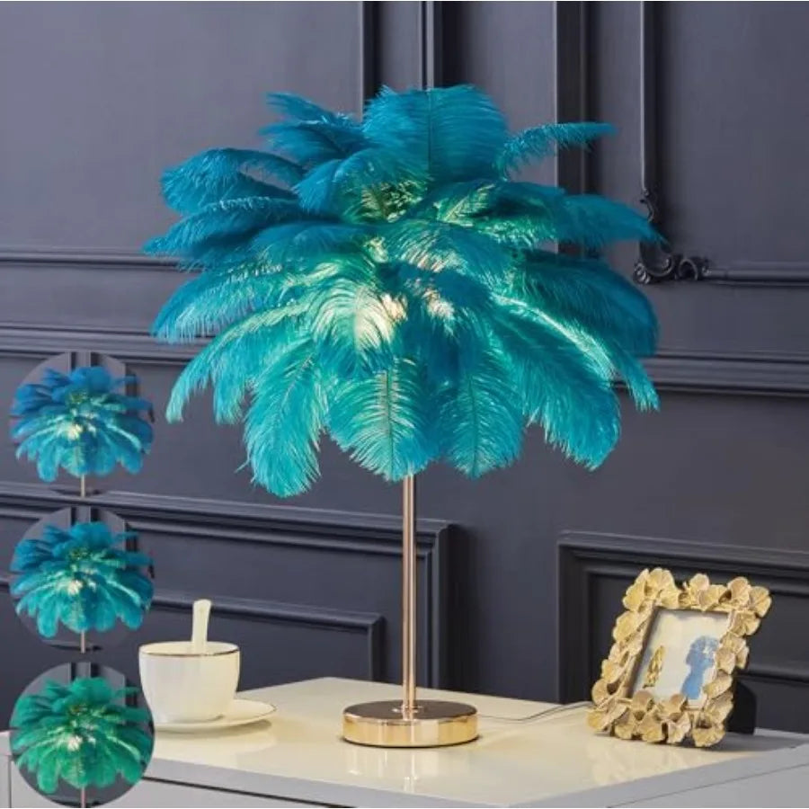Ostrich Feather Lamp, 3-Color Modes