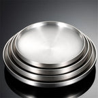 Thick Stainless Steel Round Dinner Plate
