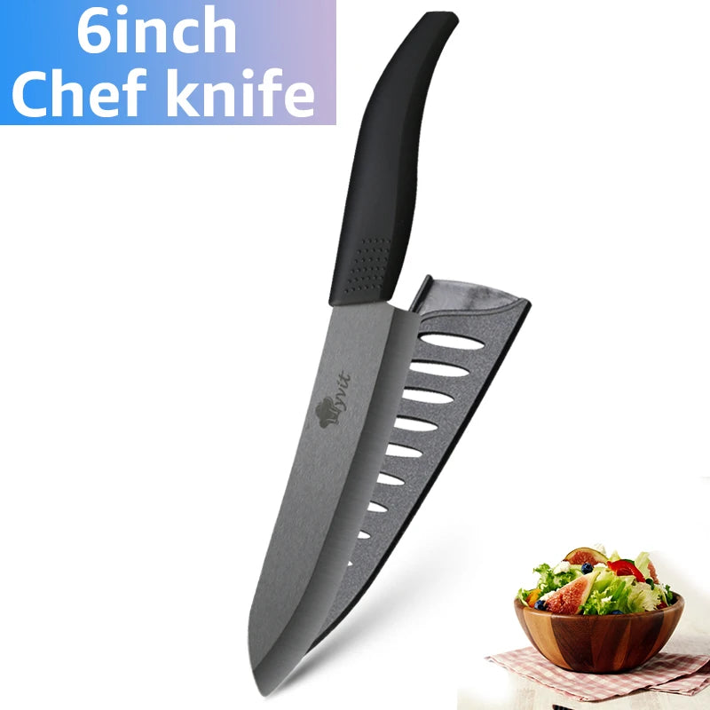 Black Ceramic Chef Knives Cooking Set
