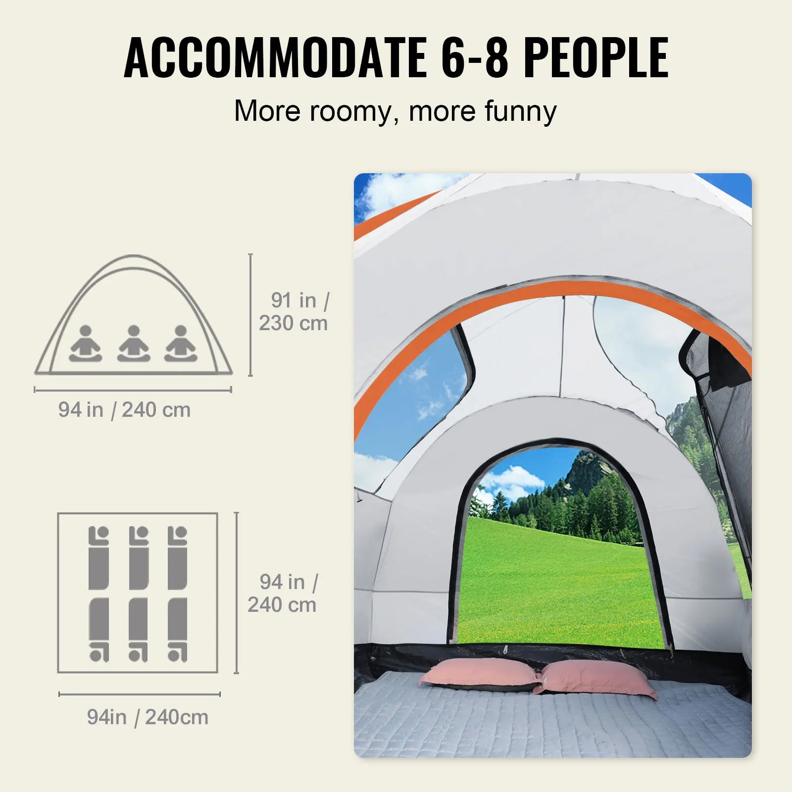 Camping 8'-8' Double Layer Truck Tent