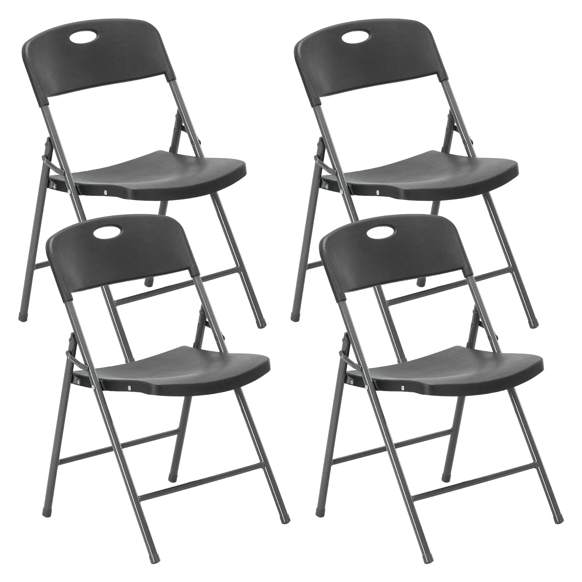 2/4/6 Pack Plastic Stackable Folding Chairs