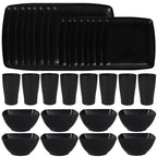 16/32Pcs Plastic Dinnerware Set