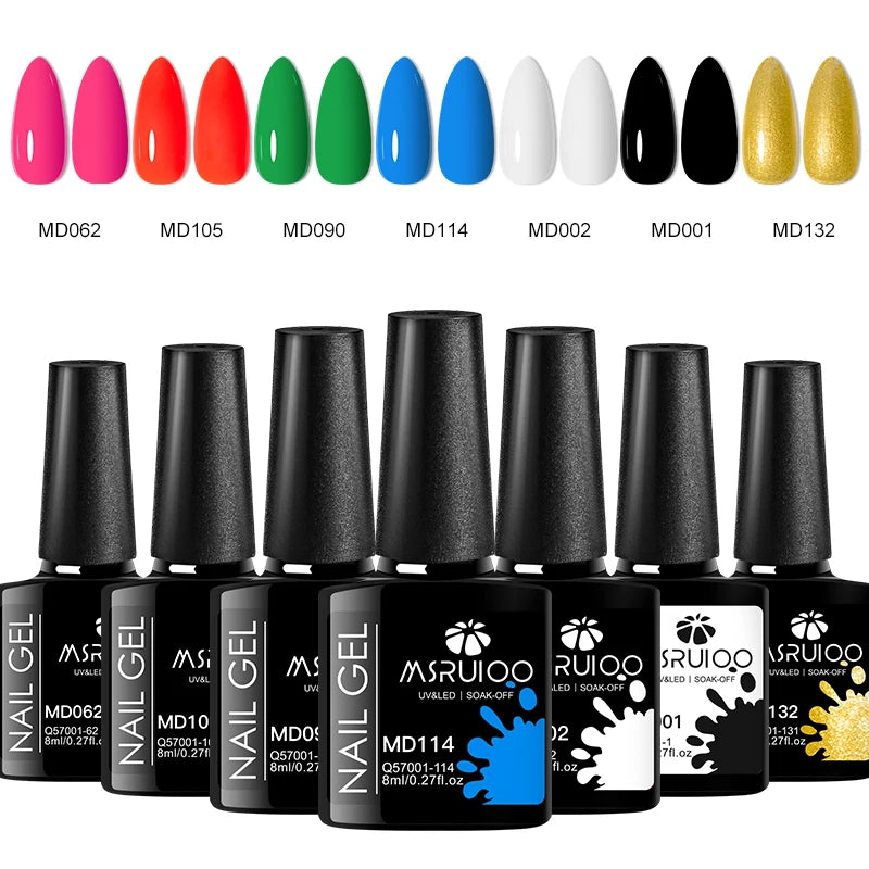 7pc Nail Gel Polish Set