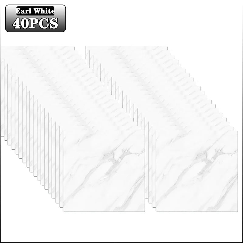 10-40PCS Marble Style Self-adhesive Floor Stickers Thickened Wear-resistant PVC Flooring Mats for Household Use Easy To Install
