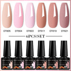 6pc Nail Gel Polish Set