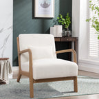 29*33*26 Inch  Wood Chair 105° Backrest Pillow