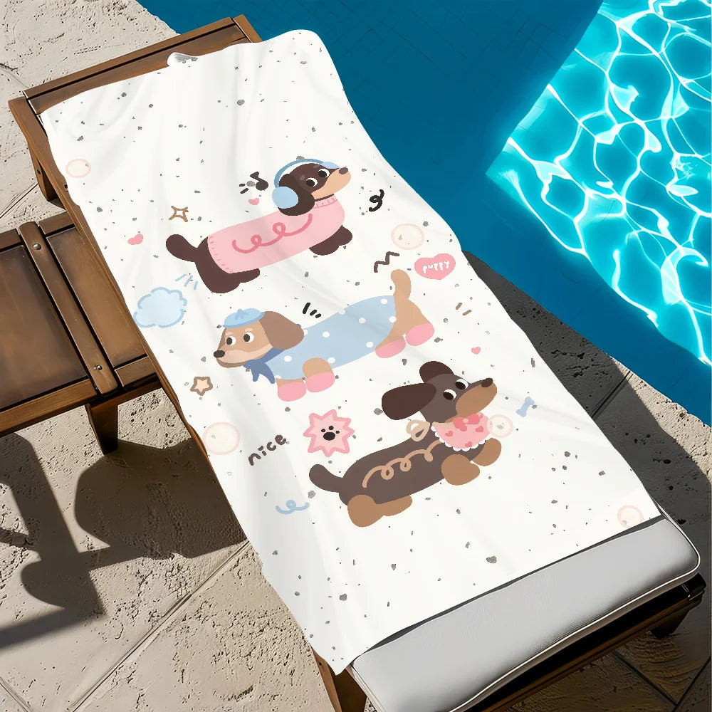 Dachshund dog  Beach Towel