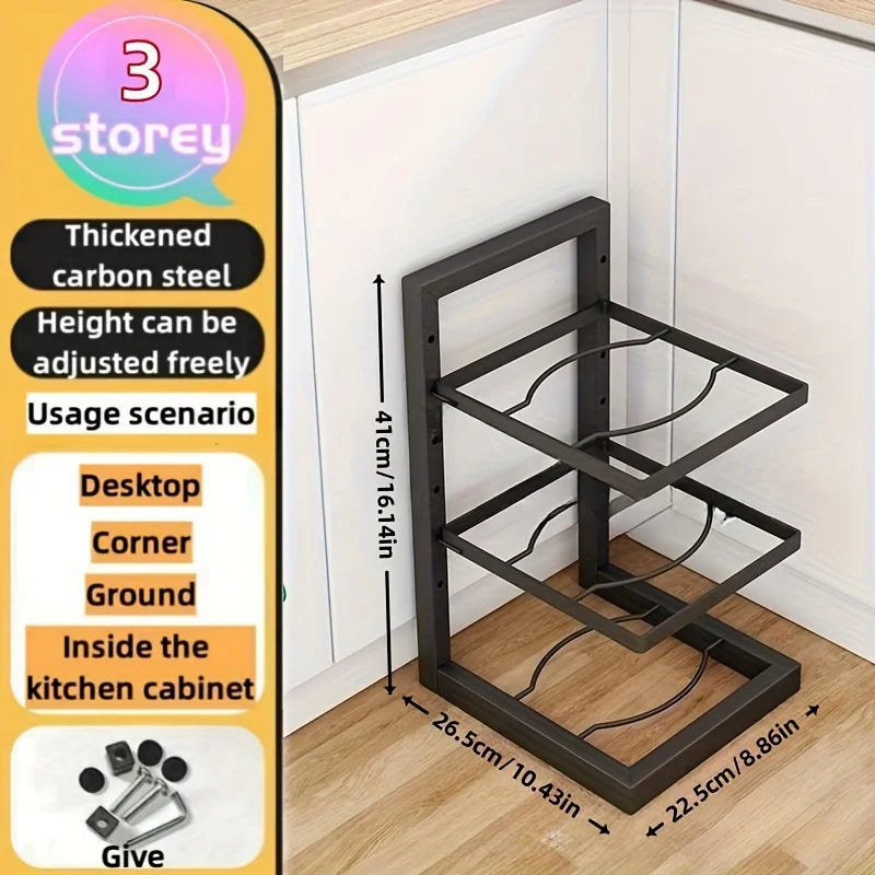 Pot Rack Storage Organizer