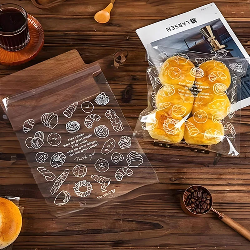 Bread Storage Bags, 8x6 inch Resealable Bakery