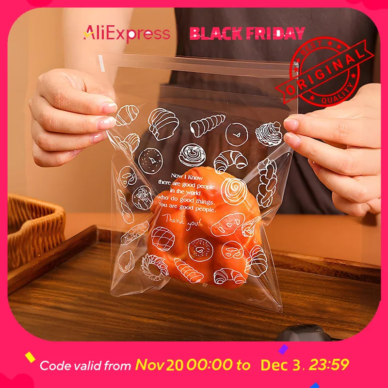 Bread Storage Bags, 8x6 inch Resealable Bakery
