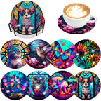 8pcs Diamond Coasters/ Holder Kits