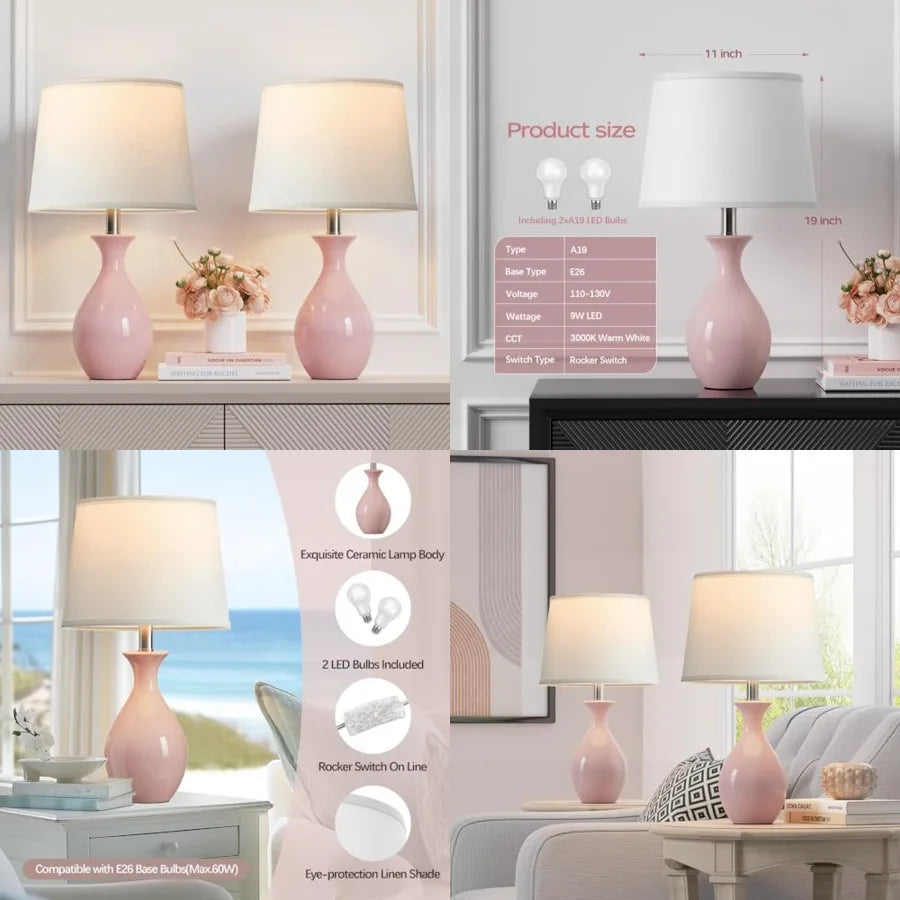 (2) Modern Ceramic Lamps