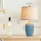21'' (2) Coastal Ceramic Lamps