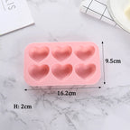 6 Holes Rose Silicone Mold