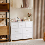 5/7/10 White Fabric Drawers Cabinet