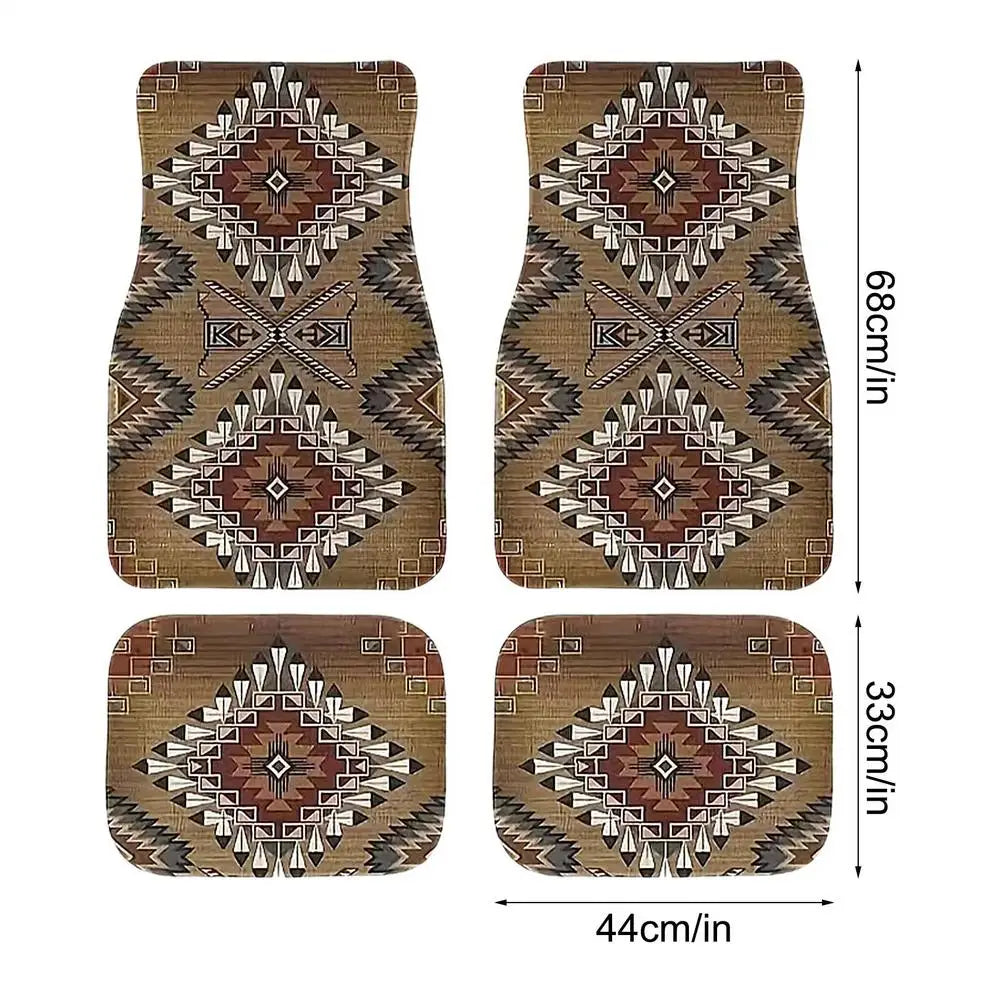 4Pcs/set Bohemian Car Mats
