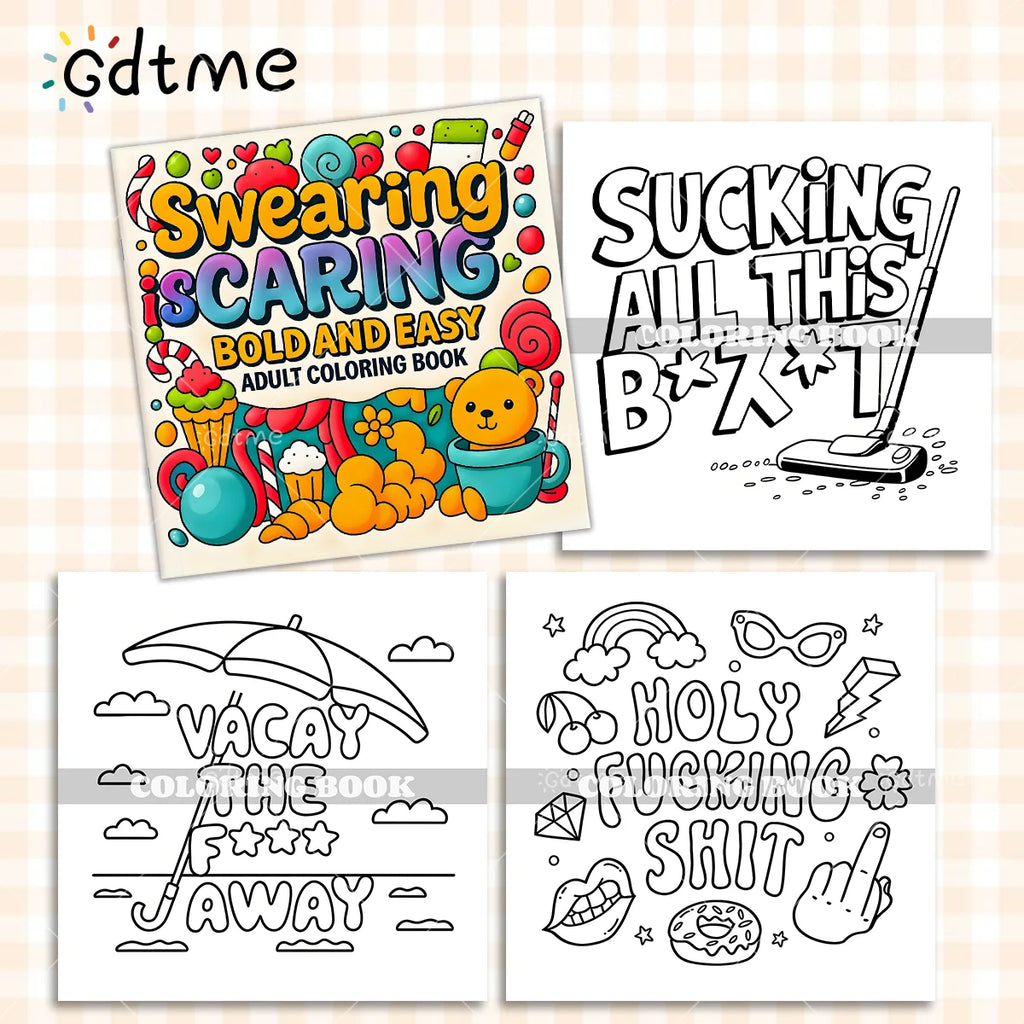 Swearing is CARING Coloring Book