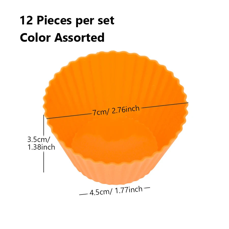 12Pcs Silicone Cupcake Set