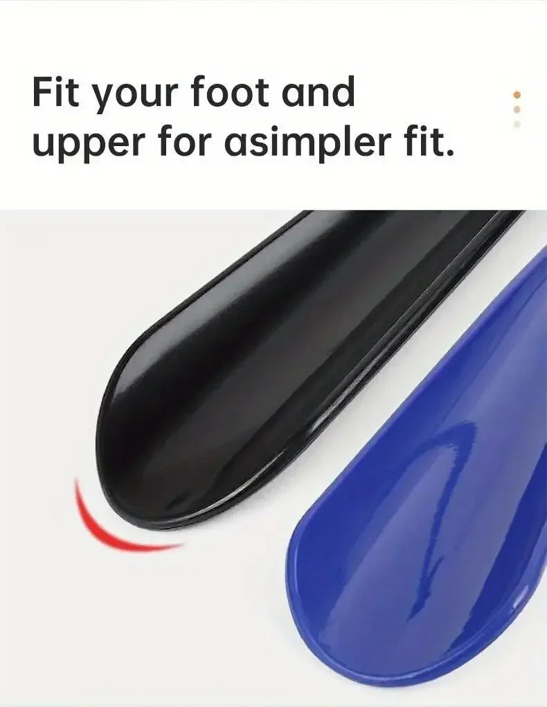 Extra long flexible plastic shoe horns