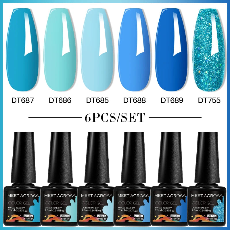 6pc Nail Gel Polish Set