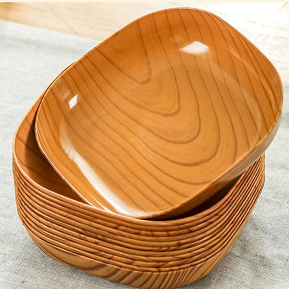 Imitation Wood Grain Square Plate