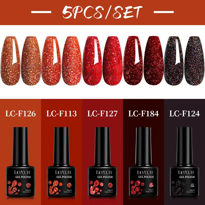4/5Pcs Gel Nail Polish Set
