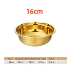 Round Golden Stainless Steel Colander