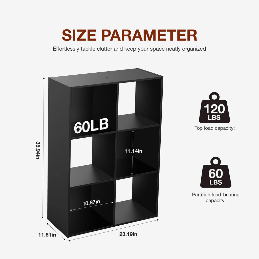 9 Cube Storage Wooden Shelf