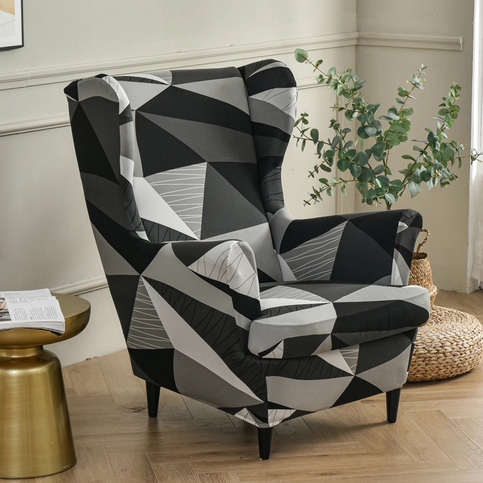 Chair Cover Wingback Stretch Spandex Armchair
