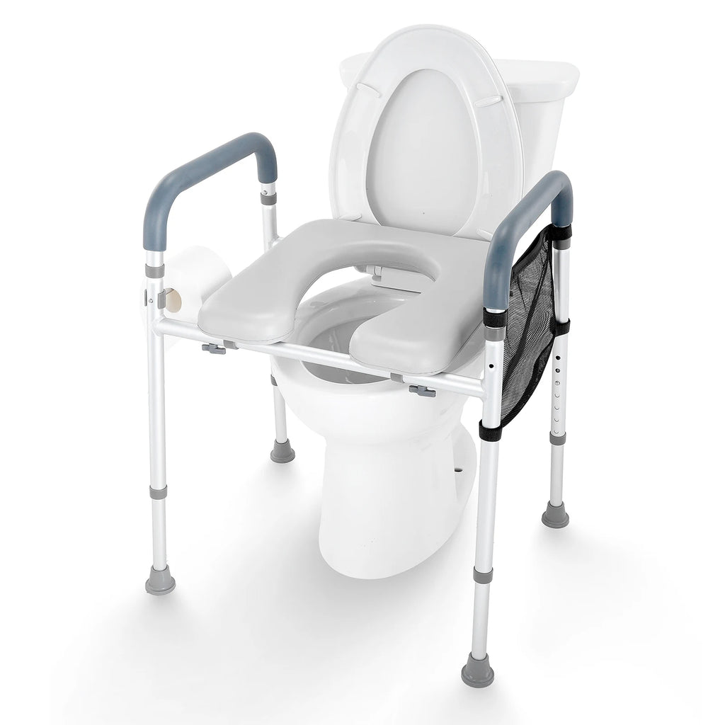 Raised Toilet Seat/ Padded Aluminum Frame