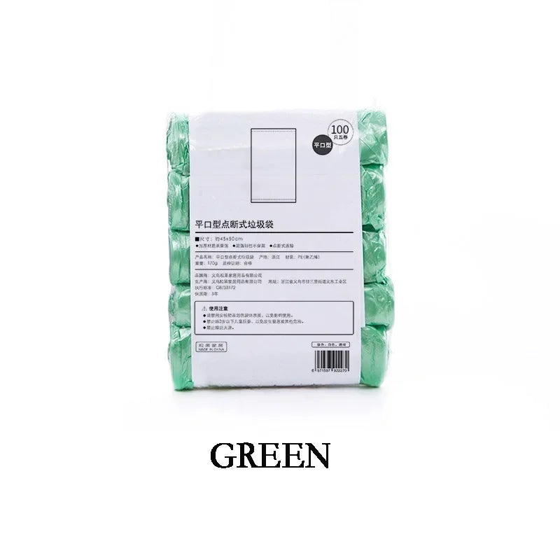 5 Rolls, 100Pcs Disposable Trash Bags